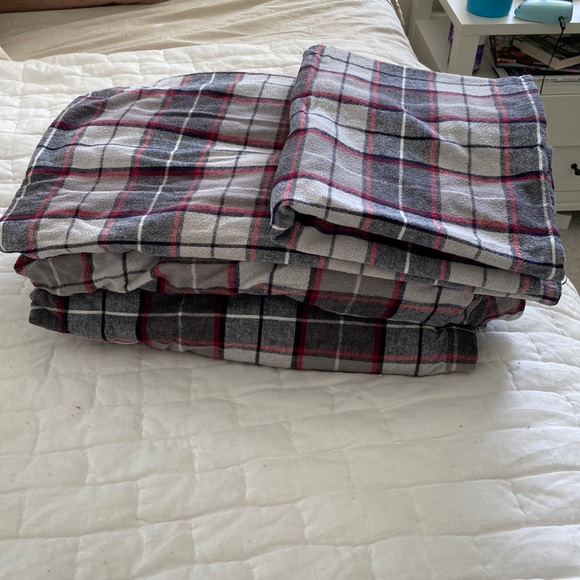 Restoration Hardware Bedding Rh Baby Child Lodge Flannel Sheet Set Twin Excellent Condition